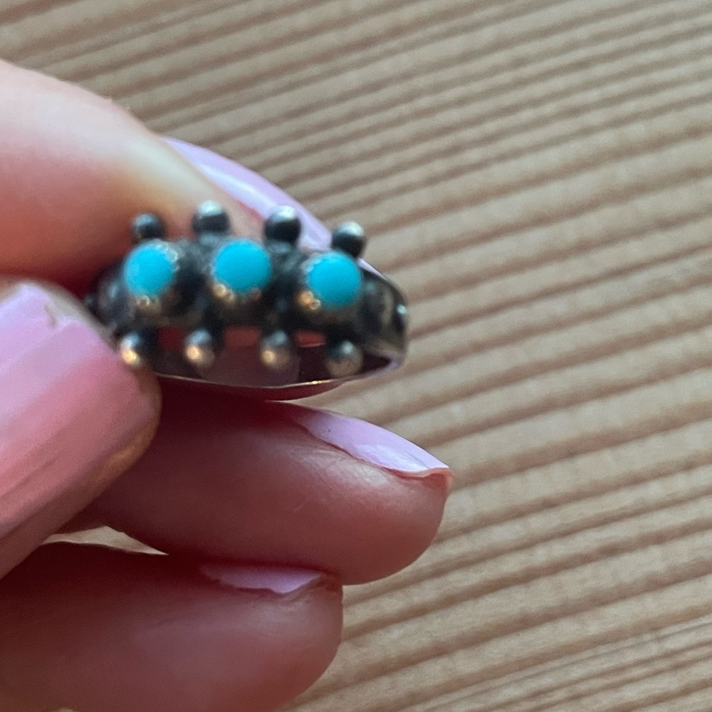 Vintage turquoise sterling silver ring Sz 5